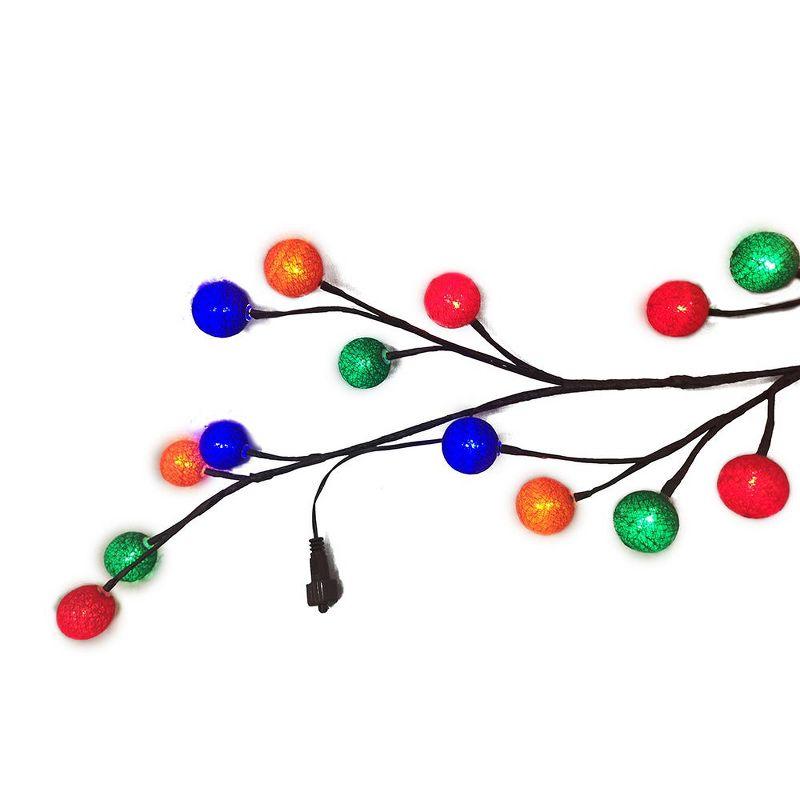 6-Foot Outdoor LED Garland with Cotton Balls