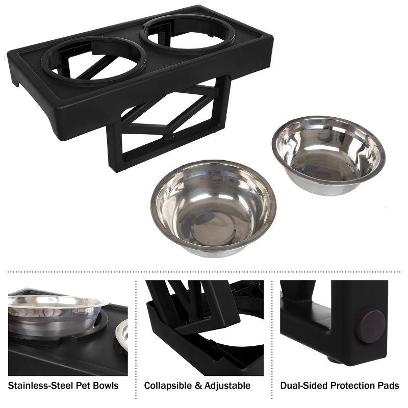 PETMAKER 2 Dog Bowls with Adjustable Stand