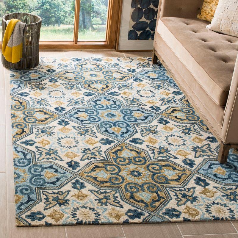 Suzani SZN380 Hand Hooked Indoor Area Rug  - Safavieh