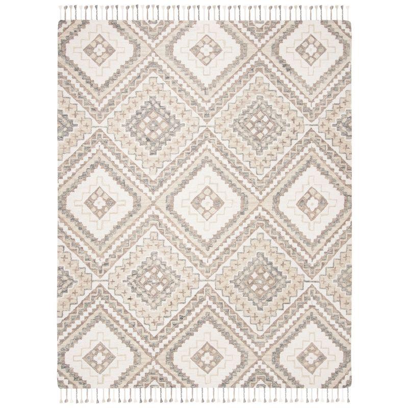 Aspen APN250 Hand Tufted Area Rug - Taupe/Ivory - 8' X 10' - Safavieh.