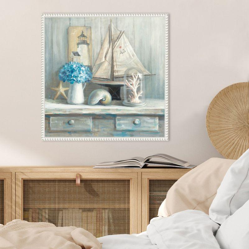 Amanti Art Summer House Square by Danhui Nai Canvas Wall Art Print Framed 22 x 22