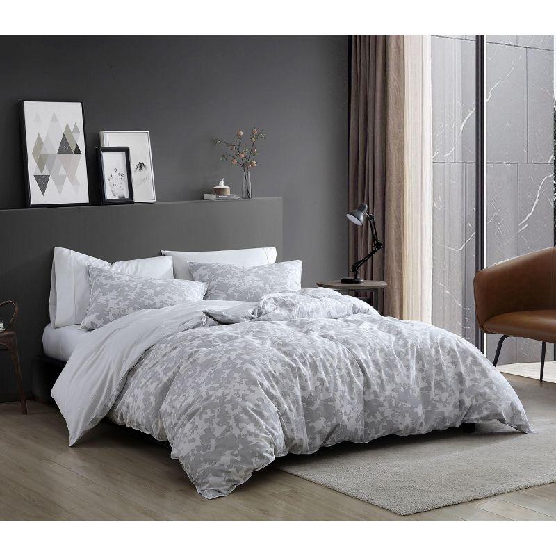 Twin Gray Organic Cotton Reversible Comforter Set