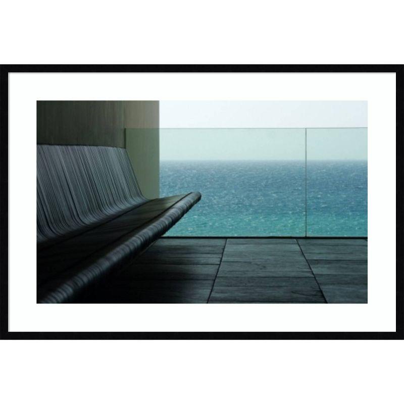 The Sound of the Sea Black Framed Coastal Landscape Print