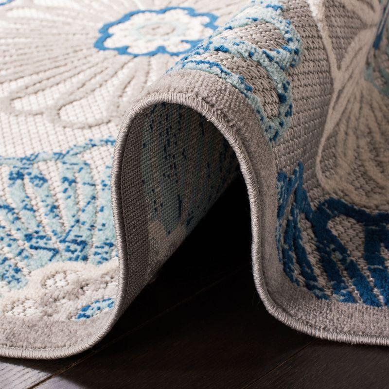 Cabana CBN801 Power Loomed Indoor/Outdoor Area Rug - Grey/Blue - 8'9"x11'9" - Safavieh