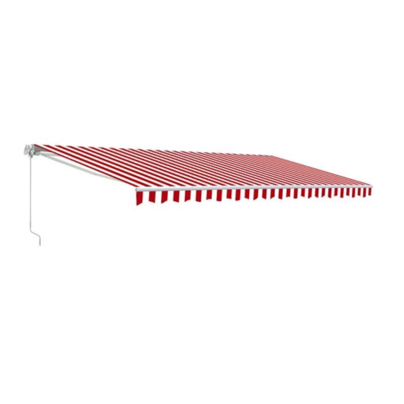 ALEKO Motorized Retractable Outdoor Awning with White Frame