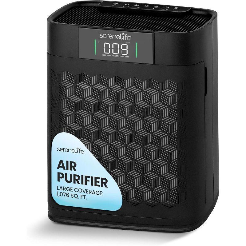 Smart Air Purifier for Home with WiFi Control, HEPA Filter + Real-time Air Quality Monitoring