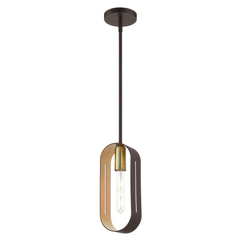 Livex Lighting Rave 1 - Light Pendant in  Bronze/Antique Brass