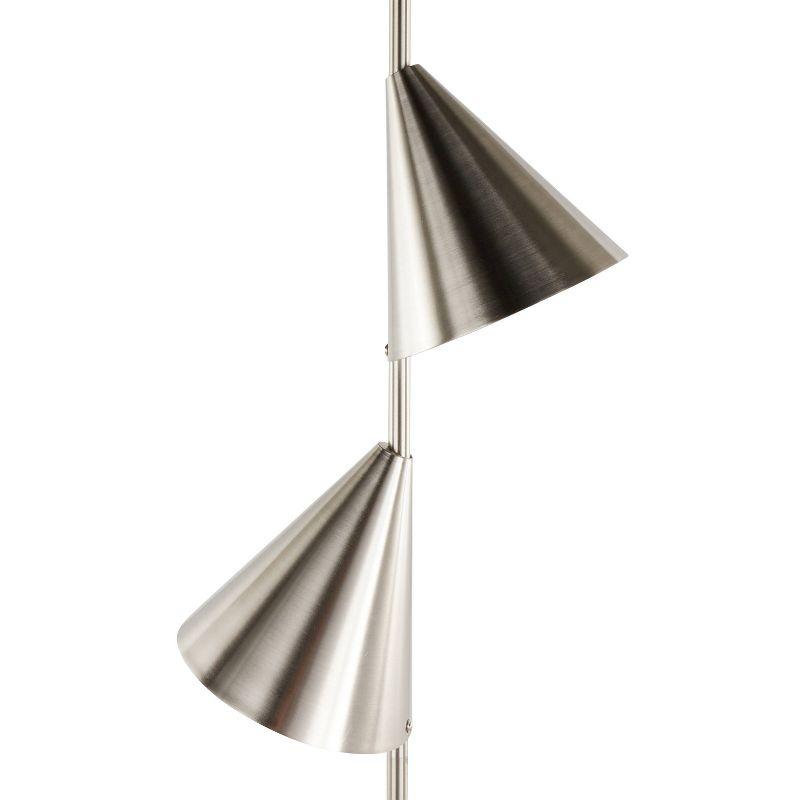 LumiSource Cone 65" Floor Lamp: Dual Cone Shades, Faux Marble Base, UL Listed