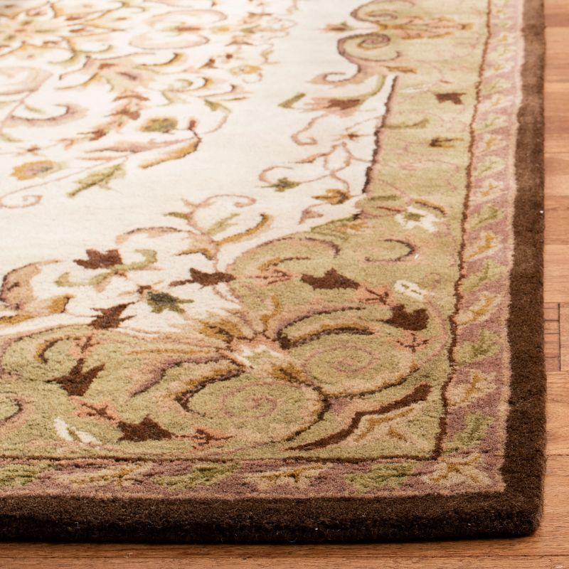 Heritage Hand-Tufted Beige/Green Pure Wool 6' x 9' Area Rug