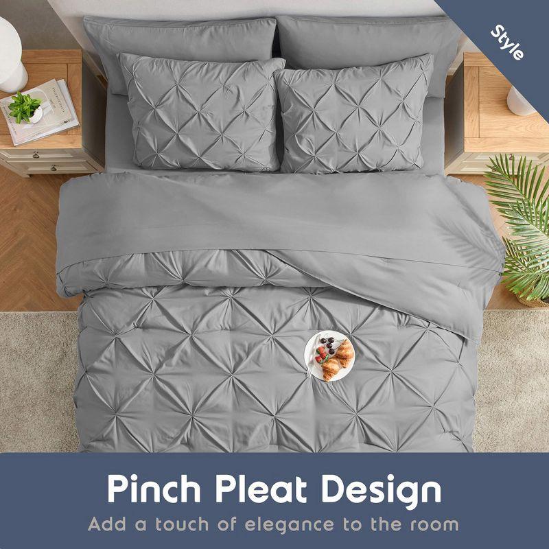 Nestl Bed in a Bag Pinch Pleat, 7 Piece Bedding Set