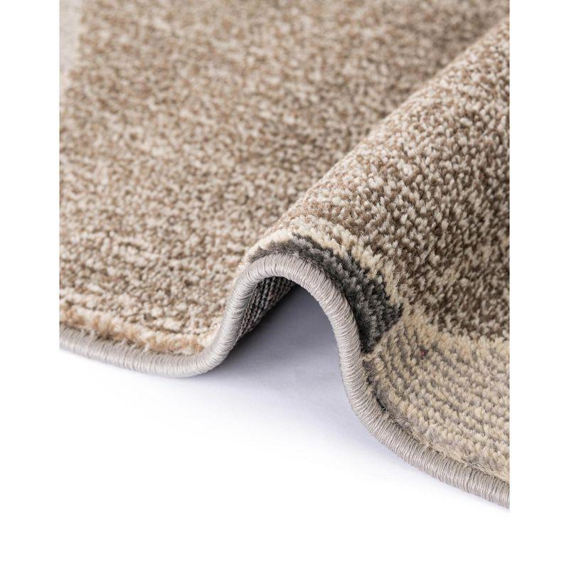 Unique Loom 8' 0 x 8' 0 Round Gray Chromatic Seaside Area Rug
