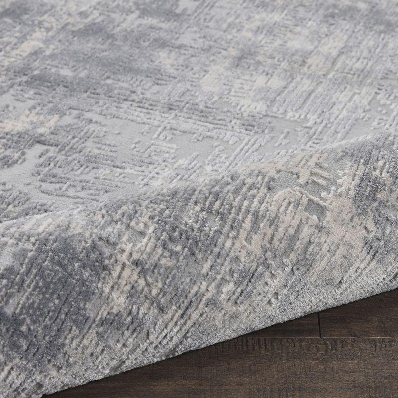 Nourison Rustic Textures Abstract Indoor Area Rug Ivory/Silver 2'2" x 7'6"