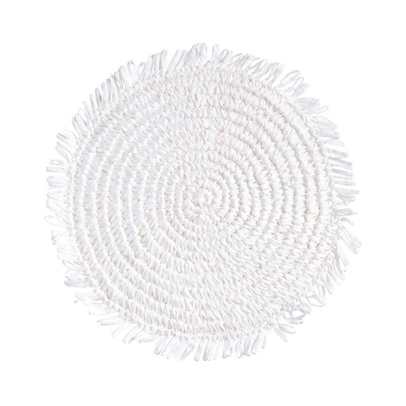 Kiri Collection 100% Paper Raffia No Pattern Round Placemat