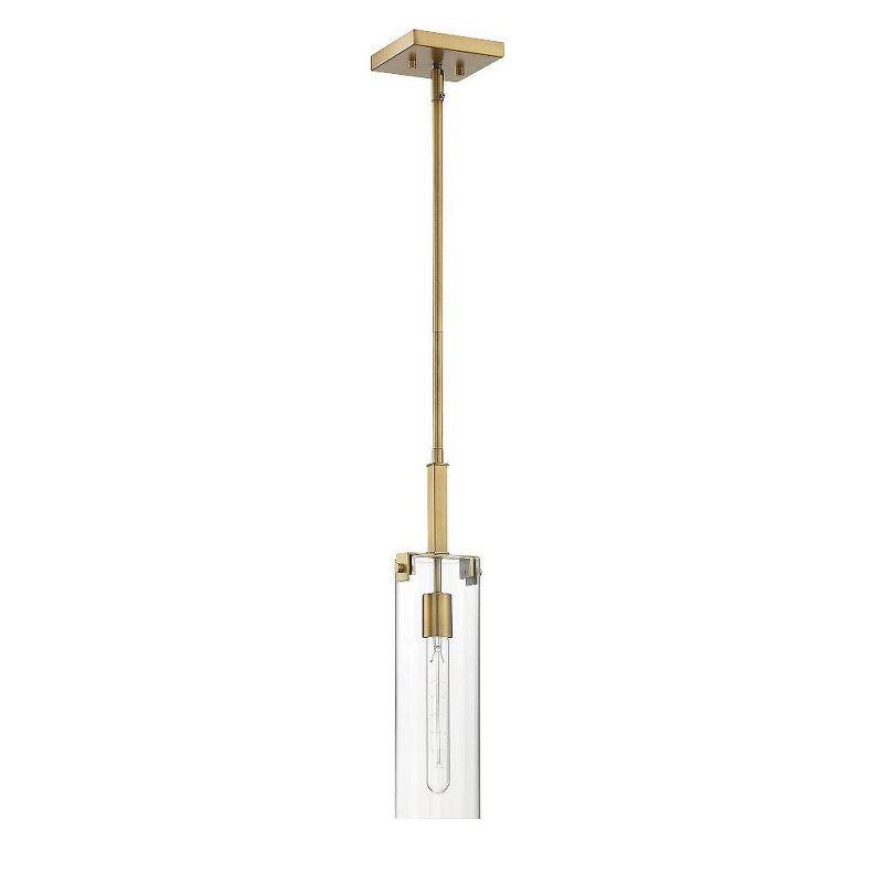 Winfield Warm Brass Glass Mini Pendant Light