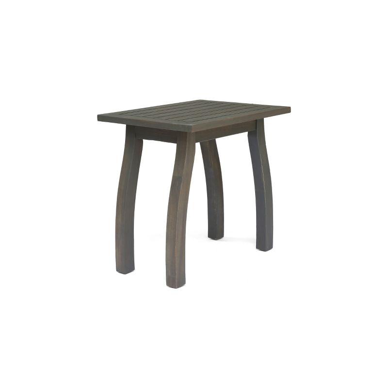 Sadie Gray Acacia Wood Outdoor Accent Table