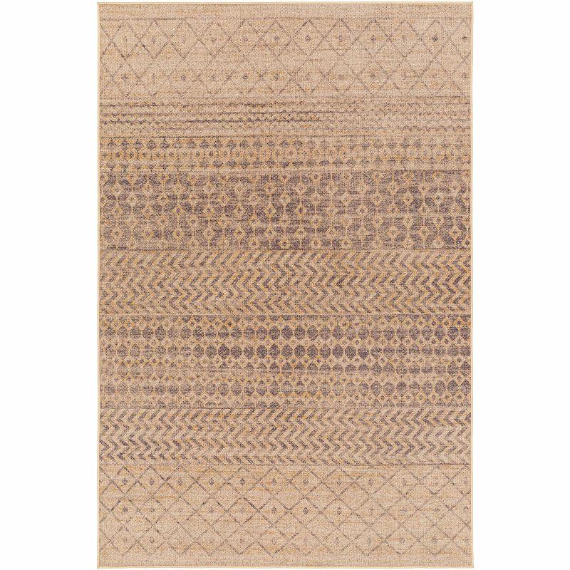 Inali Mocha Walnut Recycled Fabric Washable 6' x 9' Area Rug