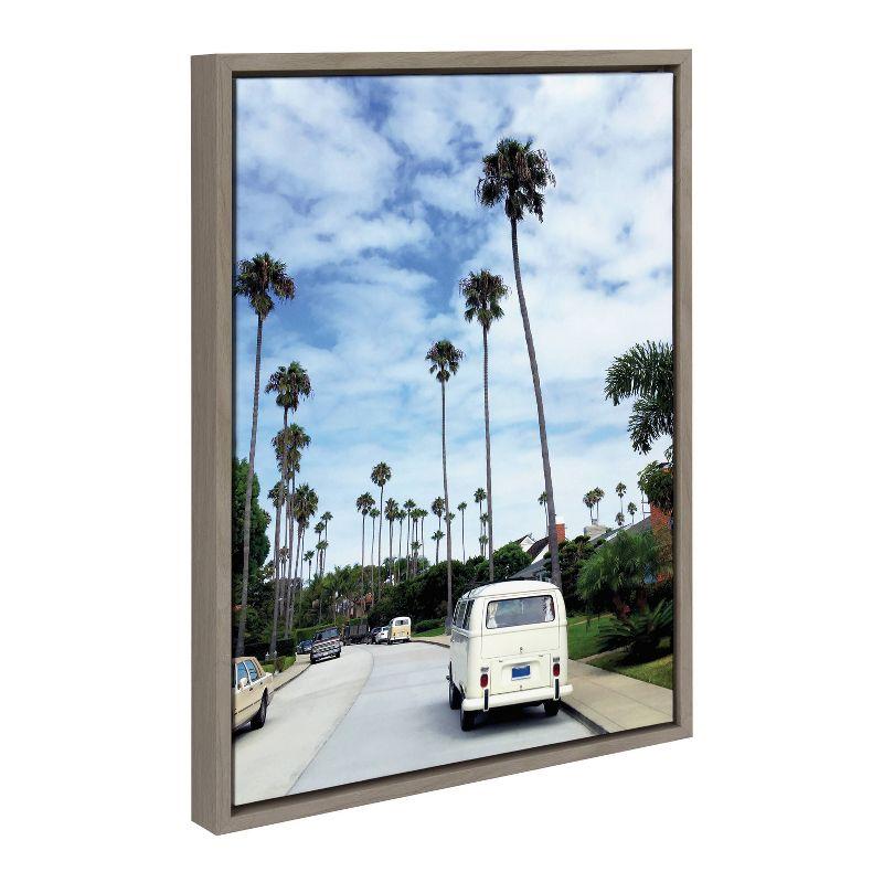 18" x 24" Sylvie La Jolla Commute by Rachel Dowd Framed Wall Canvas Gray - Kate & Laurel All Things Decor: Modern Nautical Digital Art