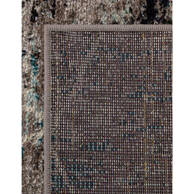 Unique Loom 7' 0 x 7' 0 Trellis Frieze Geometric Blue Multi Area Rug