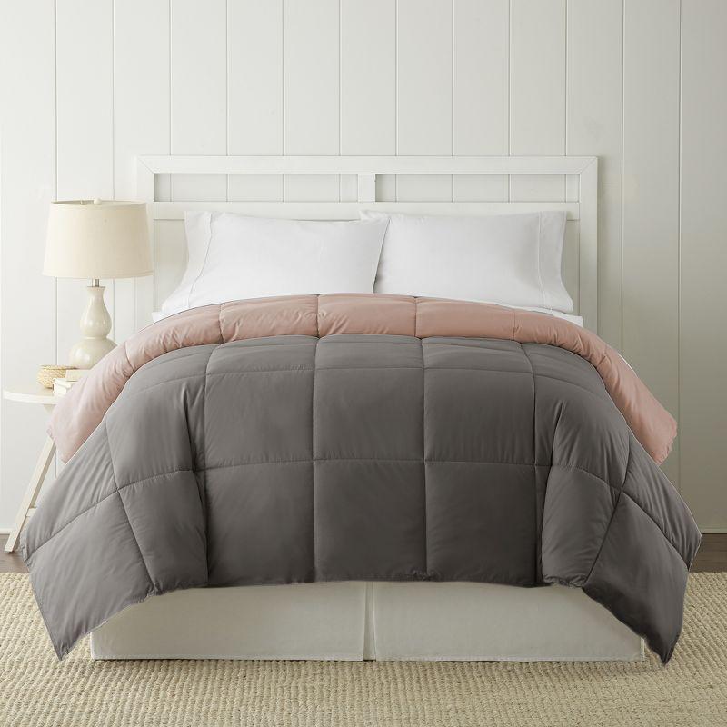 Modern Threads Modern Threads Sanctuary by PCT Down Alternative Microfiber Quilted Reversible Comforter & Duvet Insert - Soft, Comfortable Alternative to Goose Down - Bedding for All Seasons