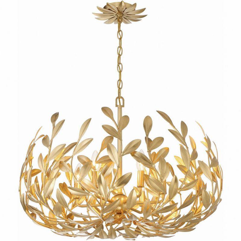 Crystorama Lighting Broche 6 - Light Chandelier in  Antique Gold