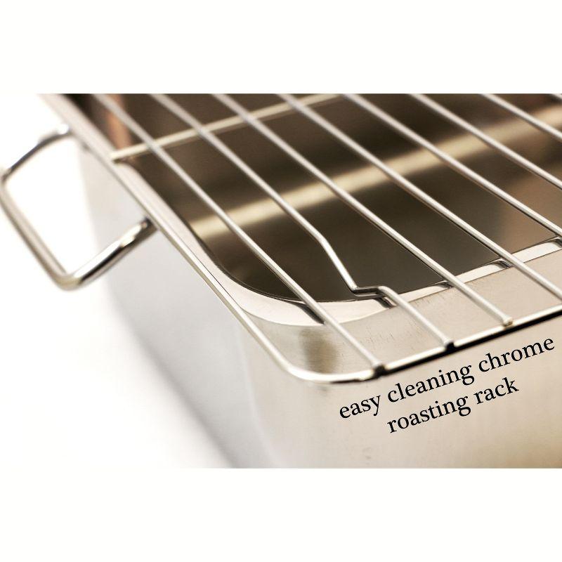 COOKPRO 531 4PC STAINLESS STEEL ROASTER LASAGNA PAN ROASTER