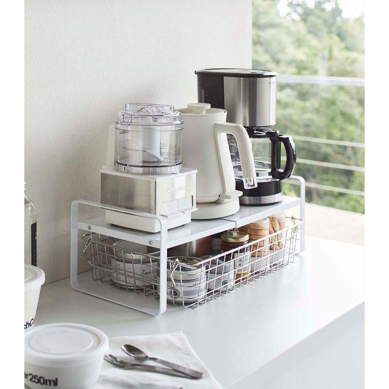 Yamazaki Home - Expandable Kitchen Riser - Steel - White