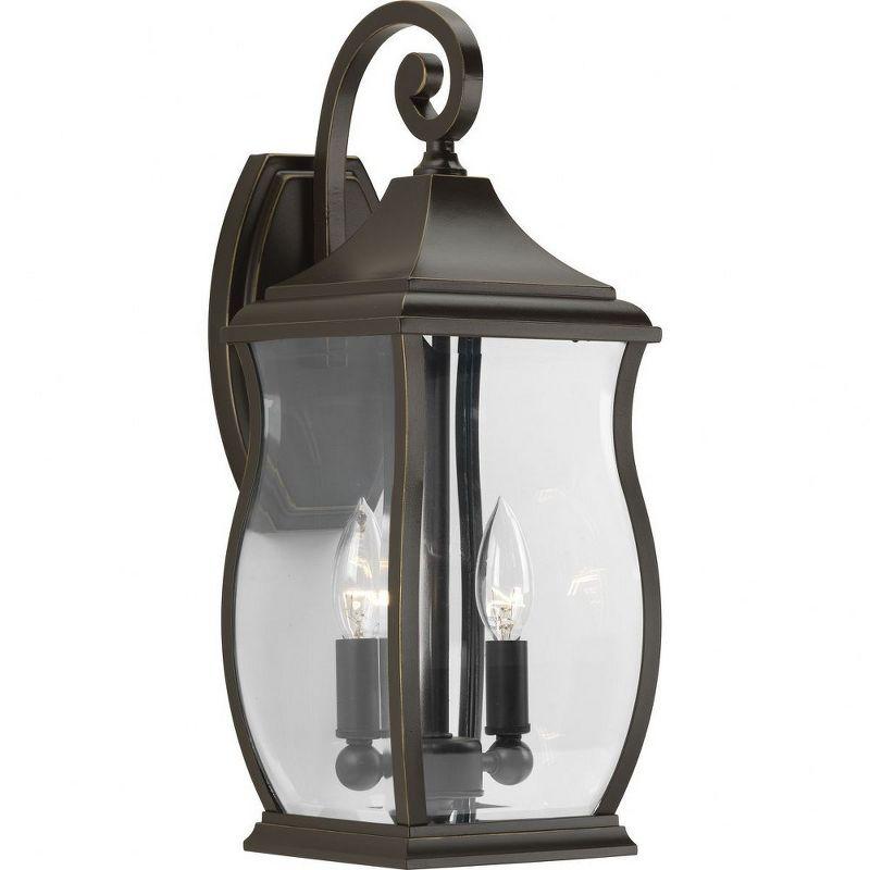 Oil Rubbed Bronze 18" Traditional Outdoor Wall Lantern with Clear Glass