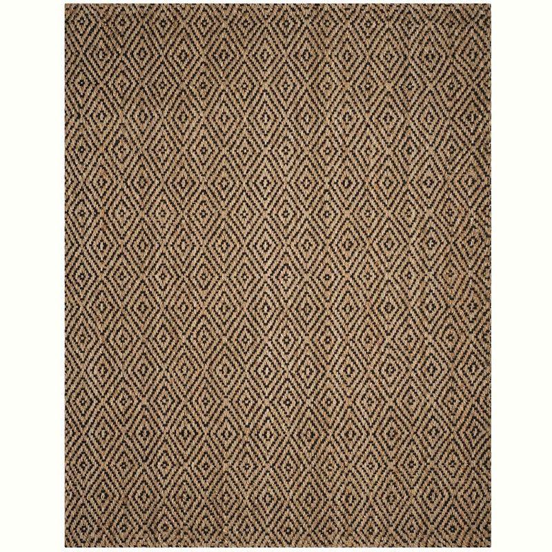 Natural Fiber NF181 Hand Woven Indoor Area Rug - Natural/Black - 8'x10' - Safavieh.