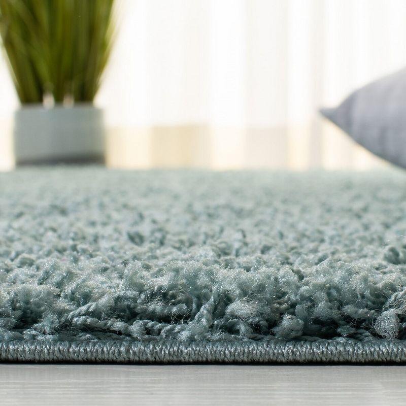 Athens Shag SGA119 Power Loomed Indoor Area Rug - Seafoam - 6'7"x6'7" - Safavieh