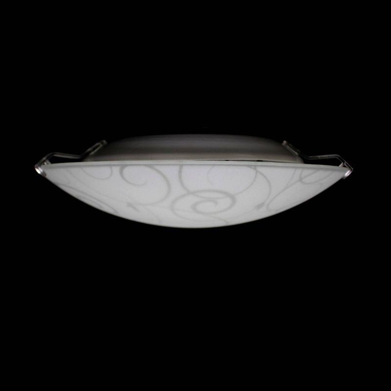 Elegant Swirl Glass 10" Flush Mount Ceiling Light in White