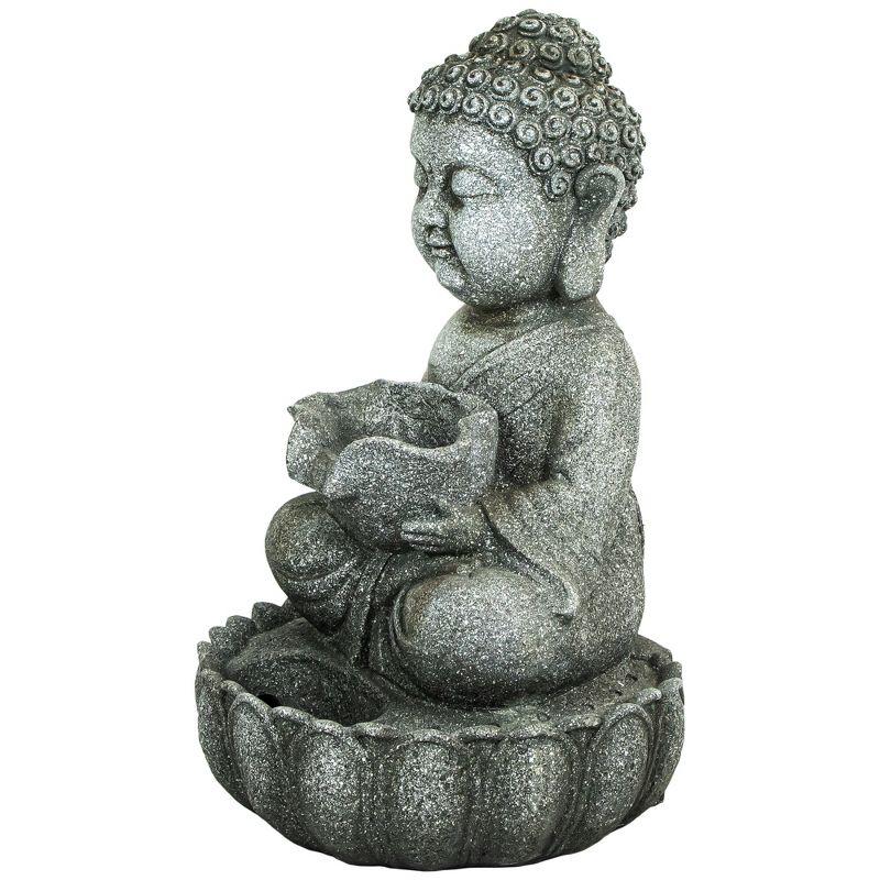Northlight 21.5" Buddha in Sukhasana Pose Outdoor Garden Water Fountain