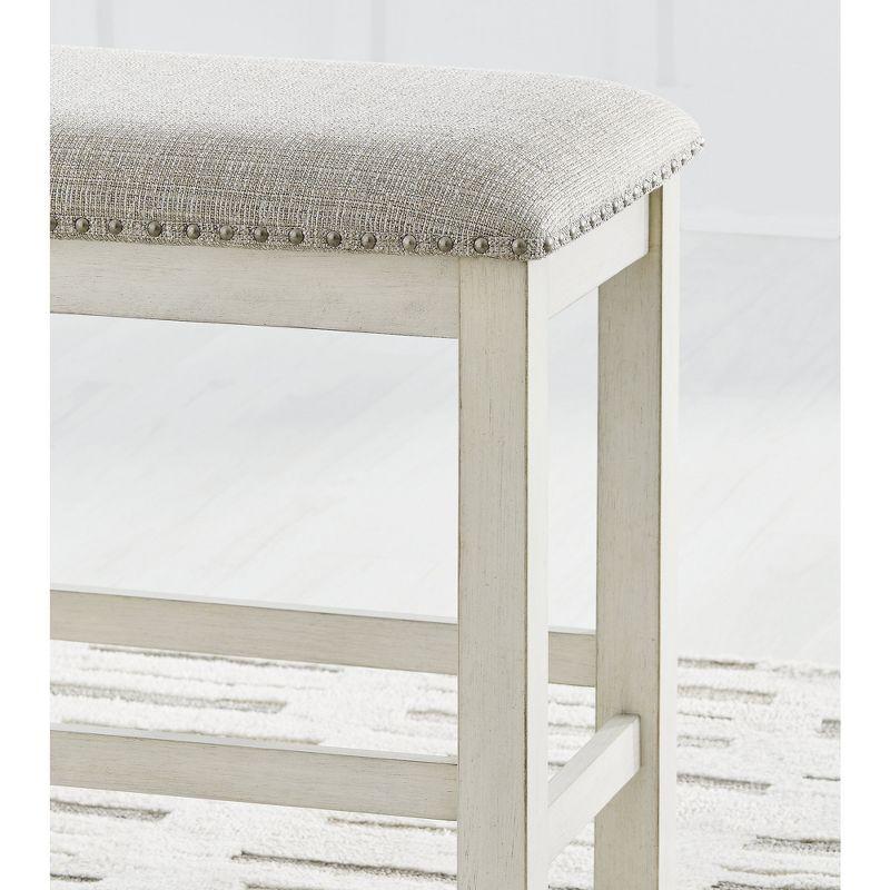 Signature Design by Ashley Robbinsdale 49" Counter Height Dining Bench, Antique White