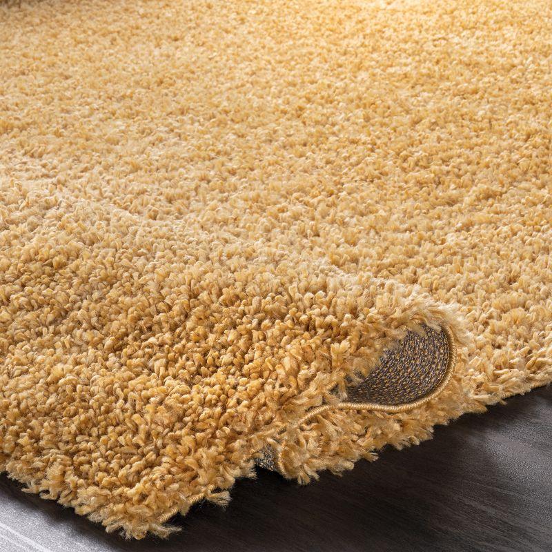 Luxurious Reversible Yellow Shag Area Rug 10' x 14'