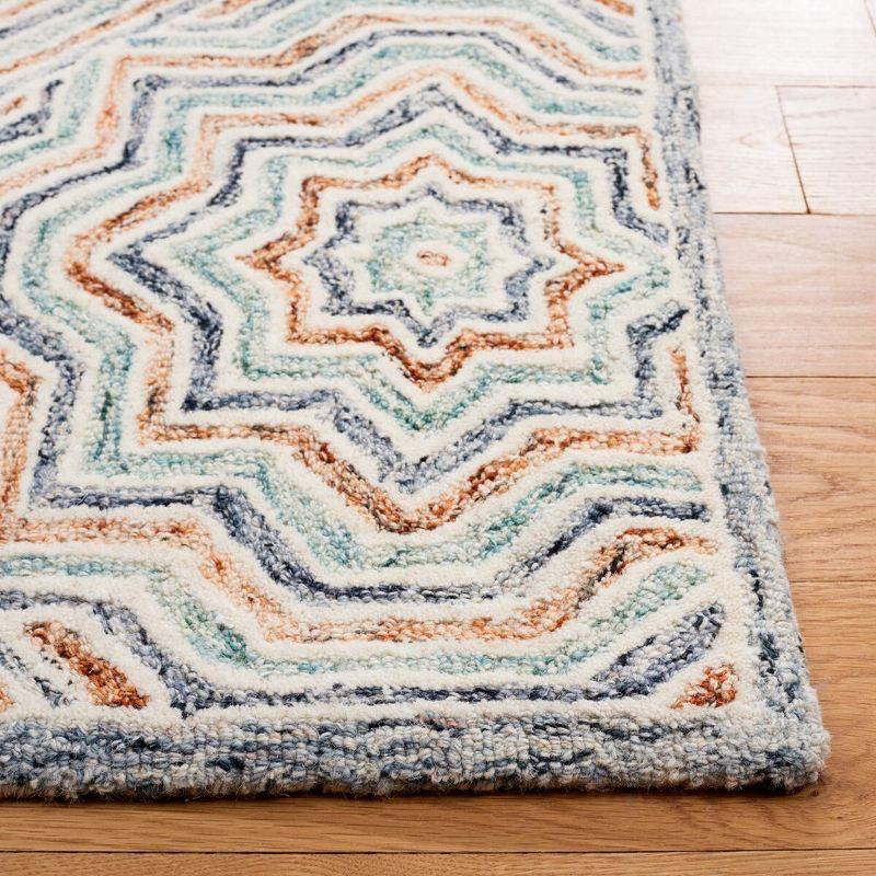 Capri CPR215 Tufted Indoor Runner Rug - Blue/Rust - 2'3"x9' - Safavieh