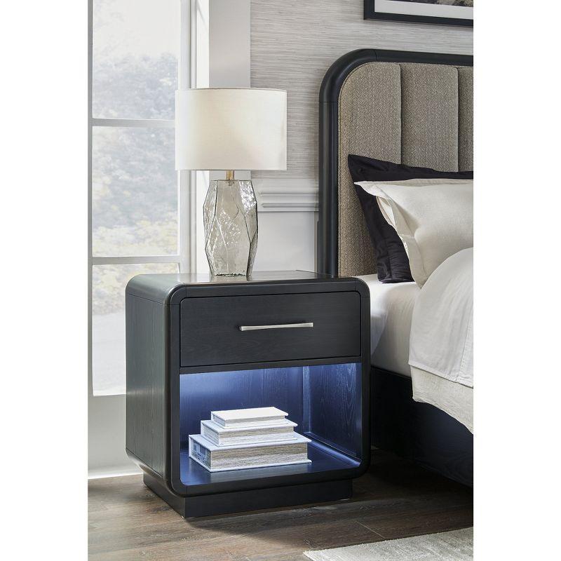 Signature Design by Ashley Rowanbeck Nightstand with LED Nightlight, Black