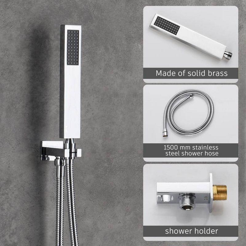 CASAINC 10" Wall Mounted Dual Shower Heads Shower Valve Trim System Kit