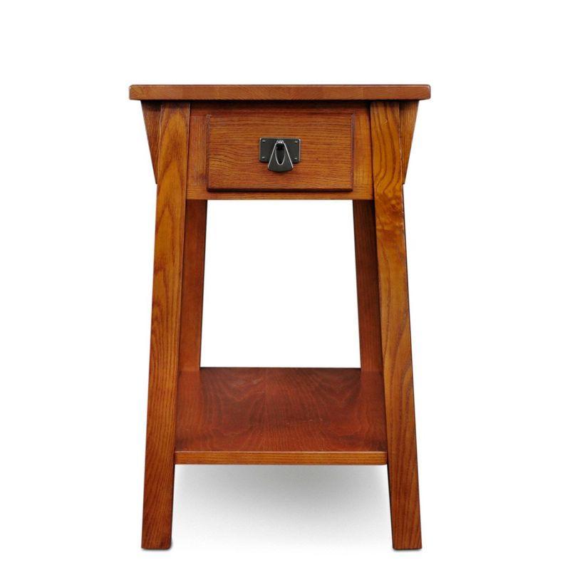 Favorite Finds Mission Chairside Table Russet Finish - Leick Home: Compact, Tiered, with Drawer & Shelf