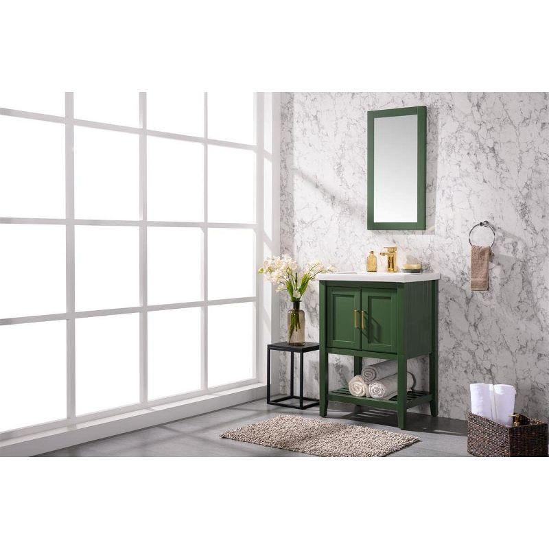 Vogue Green 24" Single Sink Bathroom Vanity with Ceramic Top