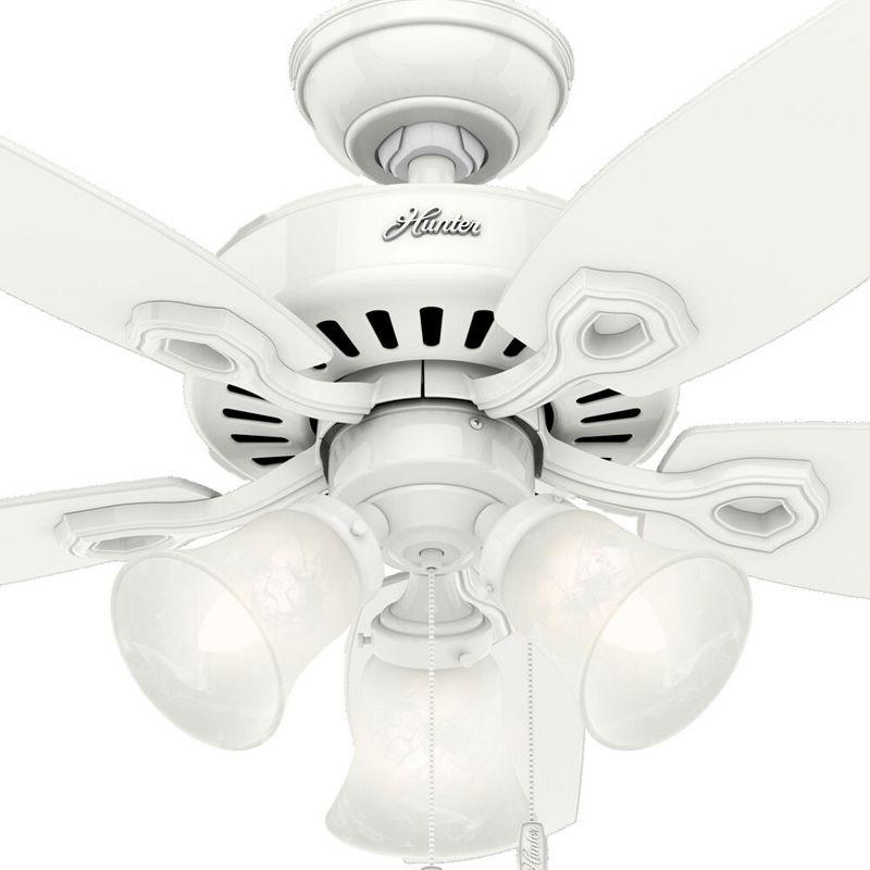 42" Snow White Low Profile Ceiling Fan with Light Kit