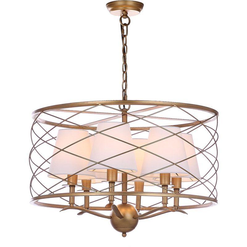 Thea Adjustable Pendant Lamp - Gold - Safavieh.