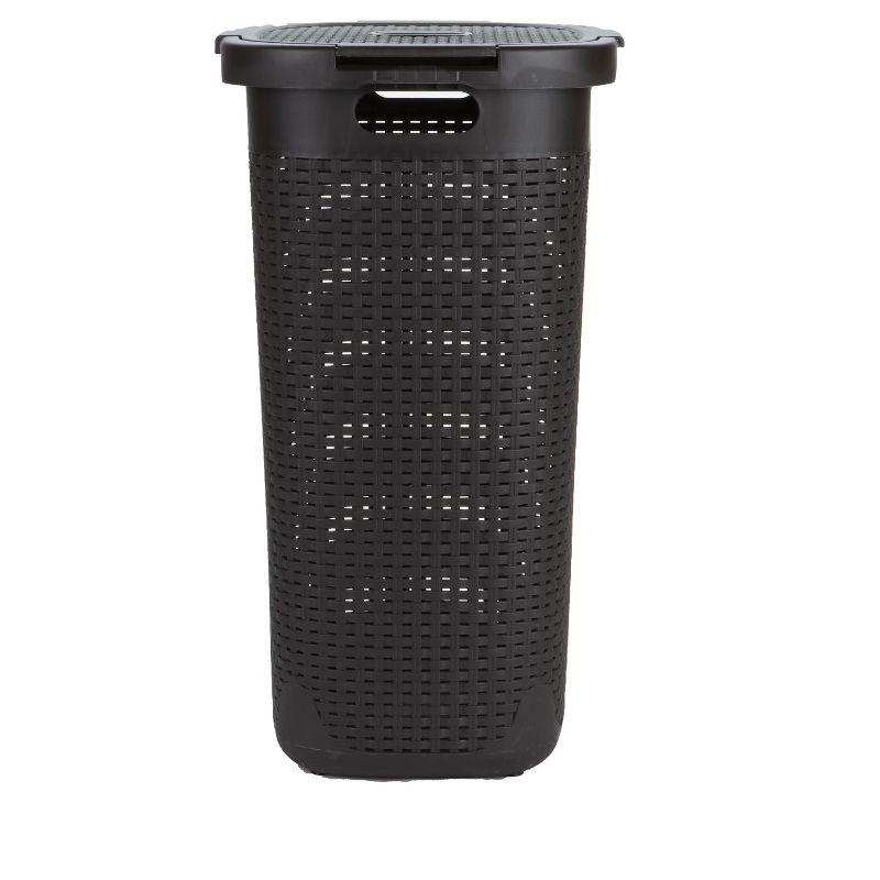 Mind Reader Mind Reader 50L Slim Laundry Hamper, Clothes Basket, Lid, Plastic