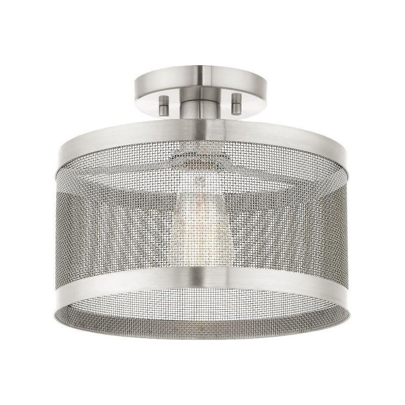 Livex Lighting Industro 1 - Light Semi-Flush Mount in  Brushed Nickel