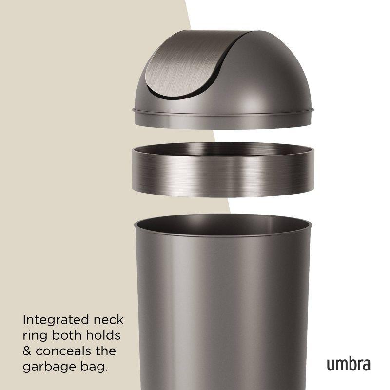 Umbra Venti Plastic Swing Top Kitchen Trash Can - 16 Gallons
