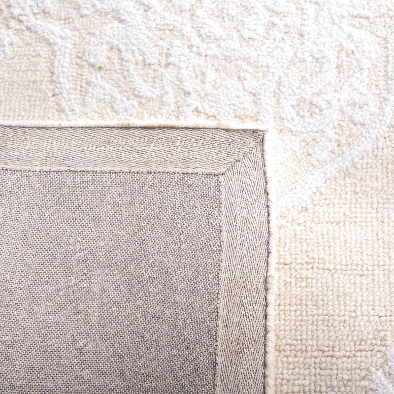 Abstract ABT279 Handmade Tufted Area Rug - Beige/Grey - 6' X 6'  Round - Safavieh