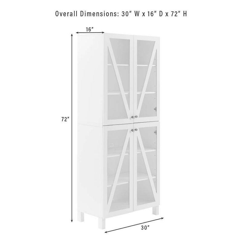 Crosley 72" Cassai Tall Kitchen Storage Pantry and 2 Stackable Pantries