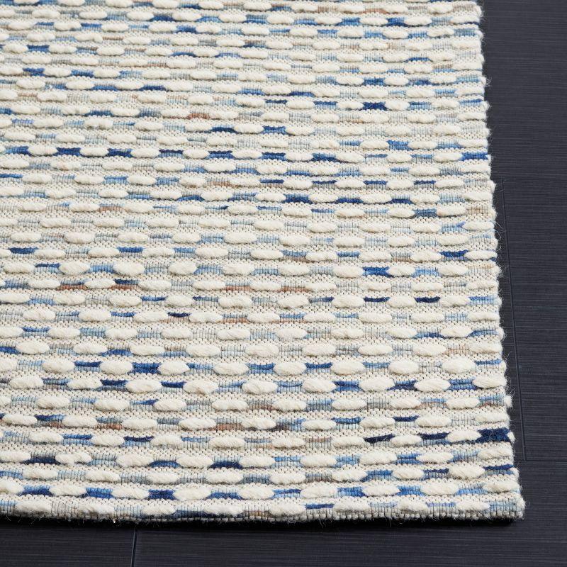 Marbella MRB158 Hand Woven Indoor Area Rug - White/Navy - 9'x12' - Safavieh