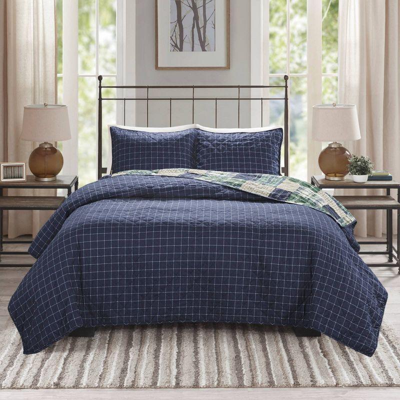 Timber 3 Piece Reversible Printed Quilt Set