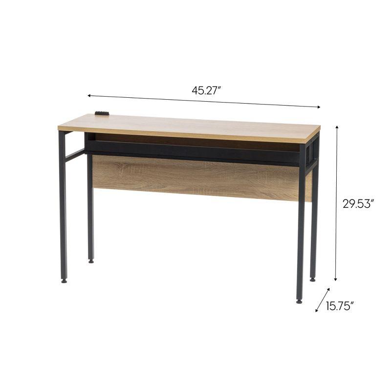 Large Black Adjustable Height Wood Computer Desk