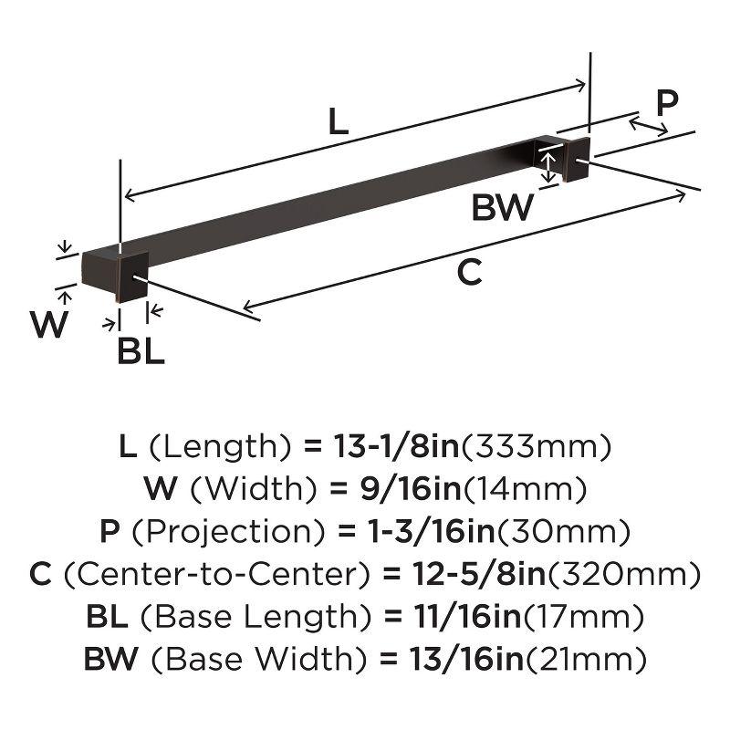 Amerock Appoint 12-5/8 inch (320mm) Center-to-Center Oil-Rubbed Bronze Cabinet Pull