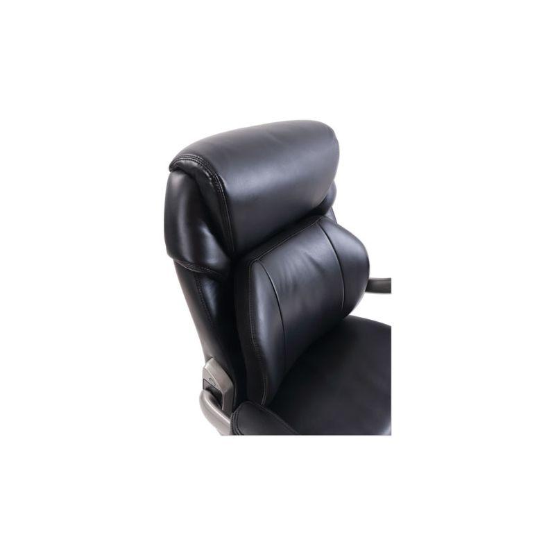 SertaPedic Black Leather Executive Swivel Chair with Adjustable Arms